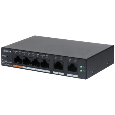 SWITCH POE DAHUA CLOUD. 4 PUERTOS POE. 2 PUERTOS NO POE. DH-CS4006-4ET-60.